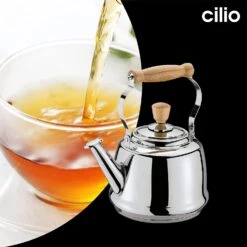 Cilio Tradition 2.6 Quarts Whistling Water Kettle, Silver 9 Cilio Tradition 2.6 Quarts Whistling Water Kettle, Silver -COOKWARE Store 71TKo44akHL. AC SL1500