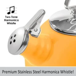 Chantal Classic Harmonica 1.8 Quart Whistling Teakettle, Marigold -COOKWARE Store 71X0KWv LcS. AC SL1500