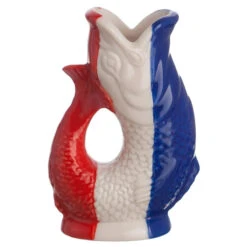 Gluggle Jug French Flag Extra Large, 10-Inch, 38 Fluid Ounce Capacity