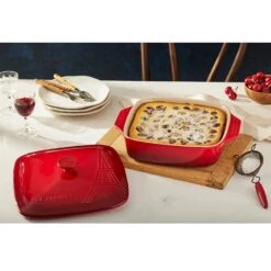 Le Creuset 2.75 Qt. [9.5"] Covered Square Casserole - White W/ Eiffel Tower -COOKWARE Store 71dH3SWqXWL. AC SL1500 ba092762 f560 40c2 99e7 86cfc21109cf