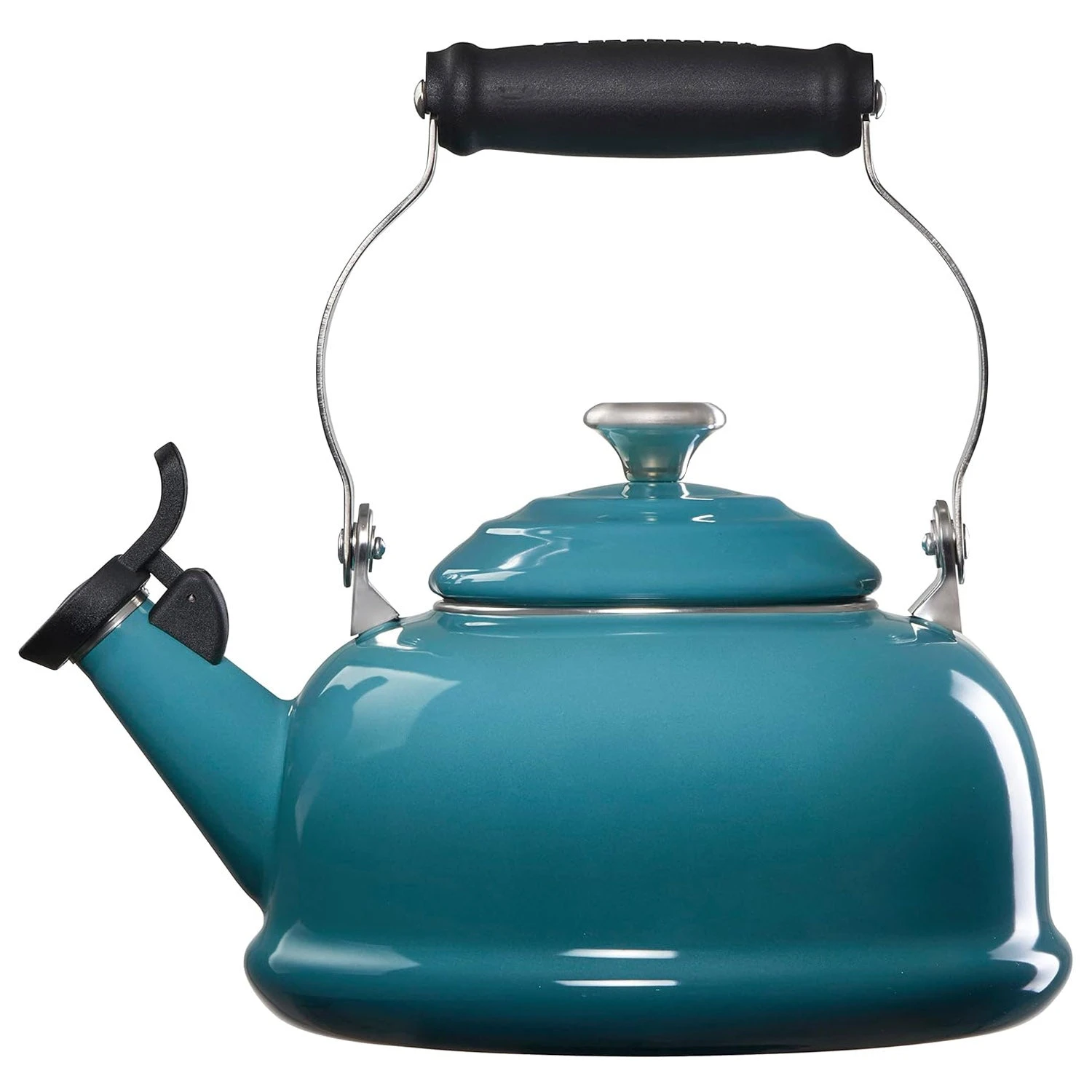 Le Creuset 1.7 Qt. Whistling Kettle - Caribbean W/ SS Knob 3 Le Creuset 1.7 Qt. Whistling Kettle - Caribbean W/ SS Knob - Image 3
