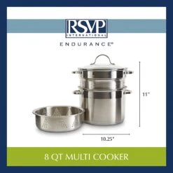 RSVP International Endurance (COOK-4IN) Multi Cooker, 8 Quart, Stainless Steel 10 RSVP International Endurance (COOK-4IN) Multi Cooker, 8 Quart, Stainless Steel -COOKWARE Store 71kypFvyMYL. AC SL1500