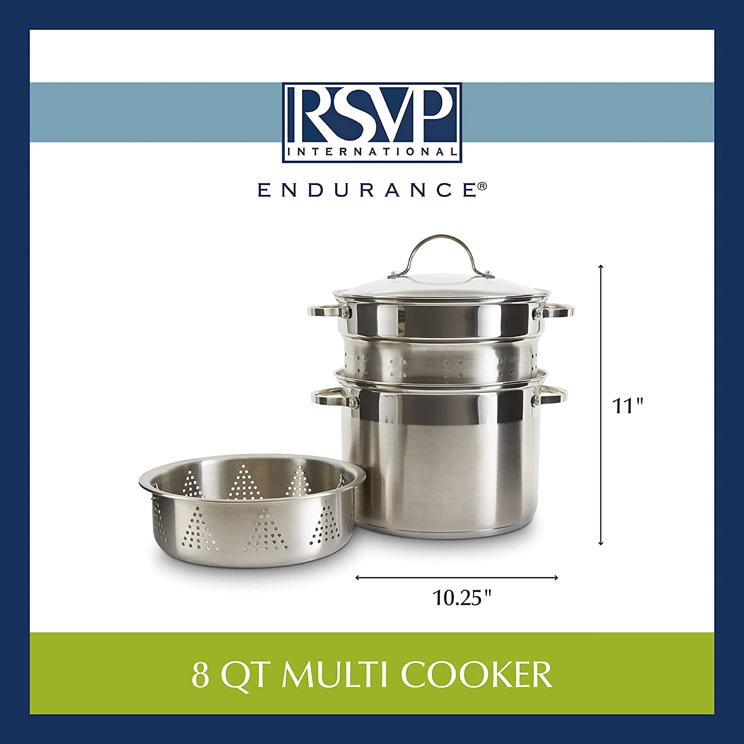 RSVP International Endurance (COOK-4IN) Multi Cooker, 8 Quart, Stainless Steel 5 RSVP International Endurance (COOK-4IN) Multi Cooker, 8 Quart, Stainless Steel - Image 5