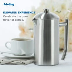 Frieling Double-Walled Stainless-Steel French Press Coffee Maker, Brushed, 17 Ounces -COOKWARE Store 71yKLRnHmIL. AC SL1500
