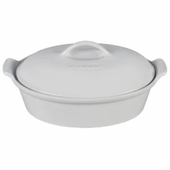 Le Creuset Heritage Oval 4-Quart Casserole - White