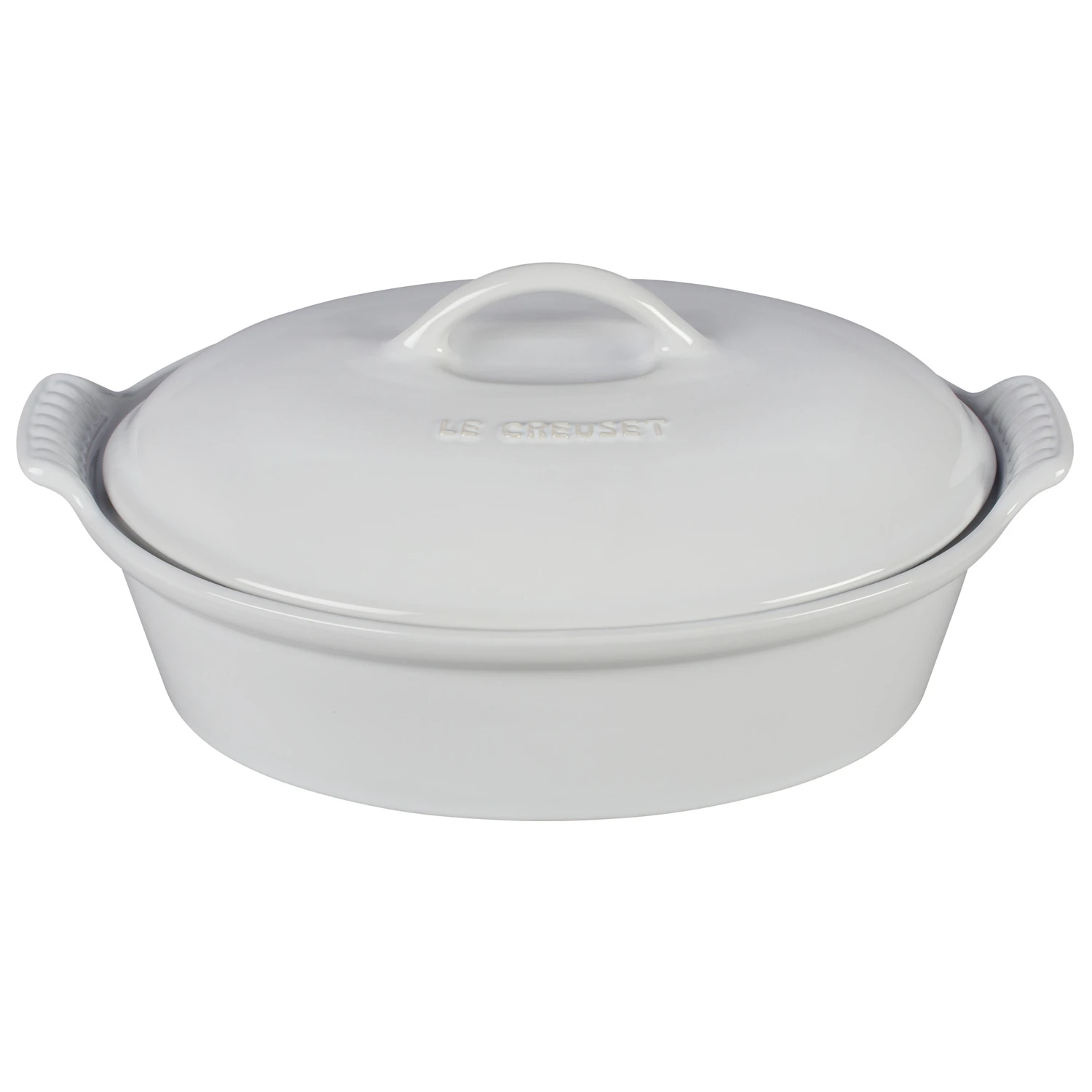 Le Creuset Heritage Oval 4-Quart Casserole - White 1 Le Creuset Heritage Oval 4-Quart Casserole - White