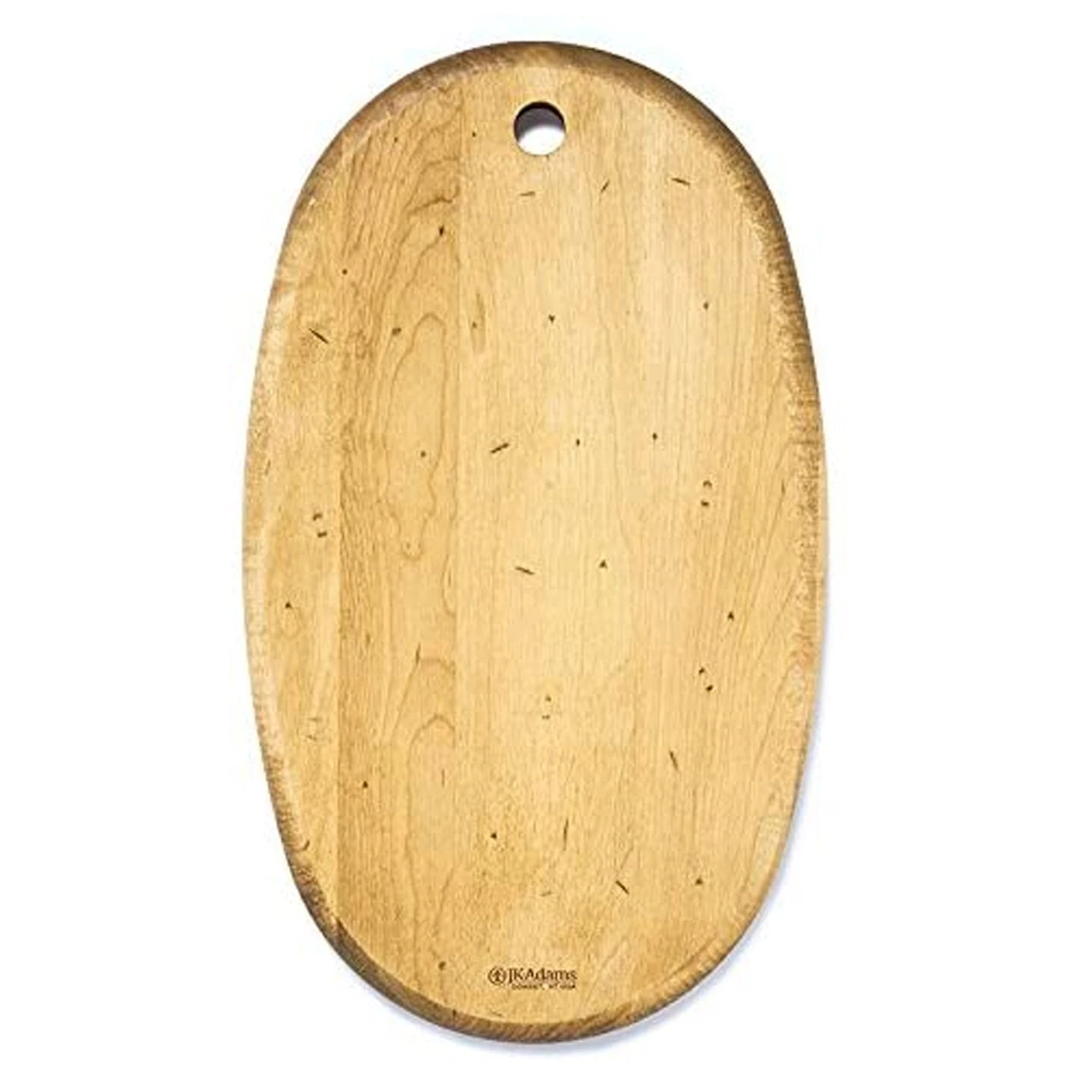 J.K. Adams 14-Inch-by-18-1/2-Inch Maple Wood Artisan Cutting Board, Oval-Shaped 1 J.K. Adams 14-Inch-by-18-1/2-Inch Maple Wood Artisan Cutting Board, Oval-Shaped