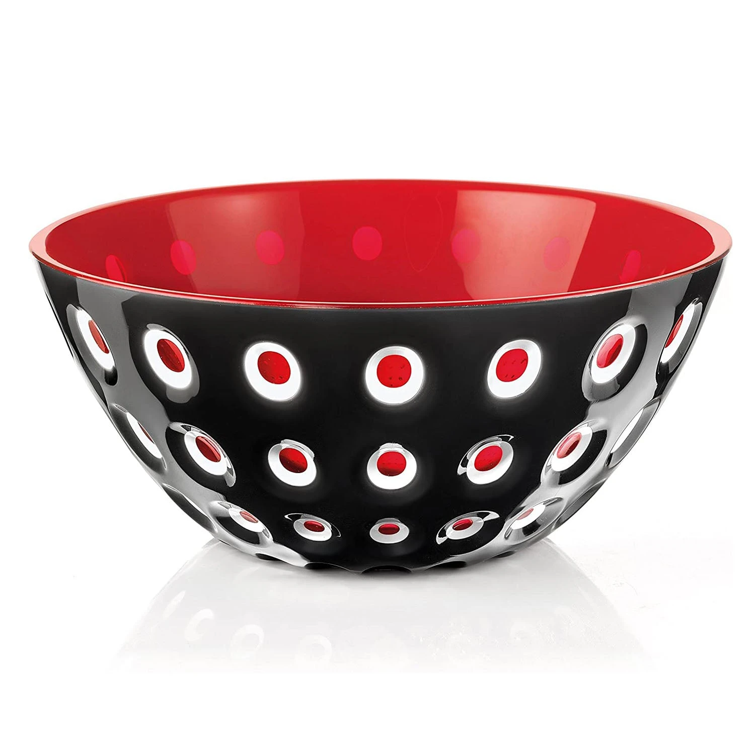 GUZZINI BOWL Ø25 "LE MURRINCHESE" BLACK/WHITE/RED 4,33X9,84X9,84 INCHES. 1 GUZZINI BOWL Ø25 "LE MURRINCHESE" BLACK/WHITE/RED 4,33X9,84X9,84 INCHES.