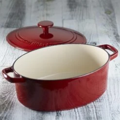 CUISINART 5.5 Qt. Oval Covered Casserole - Cardinal Red -COOKWARE Store 81JFZ2W5e L. AC SL1500