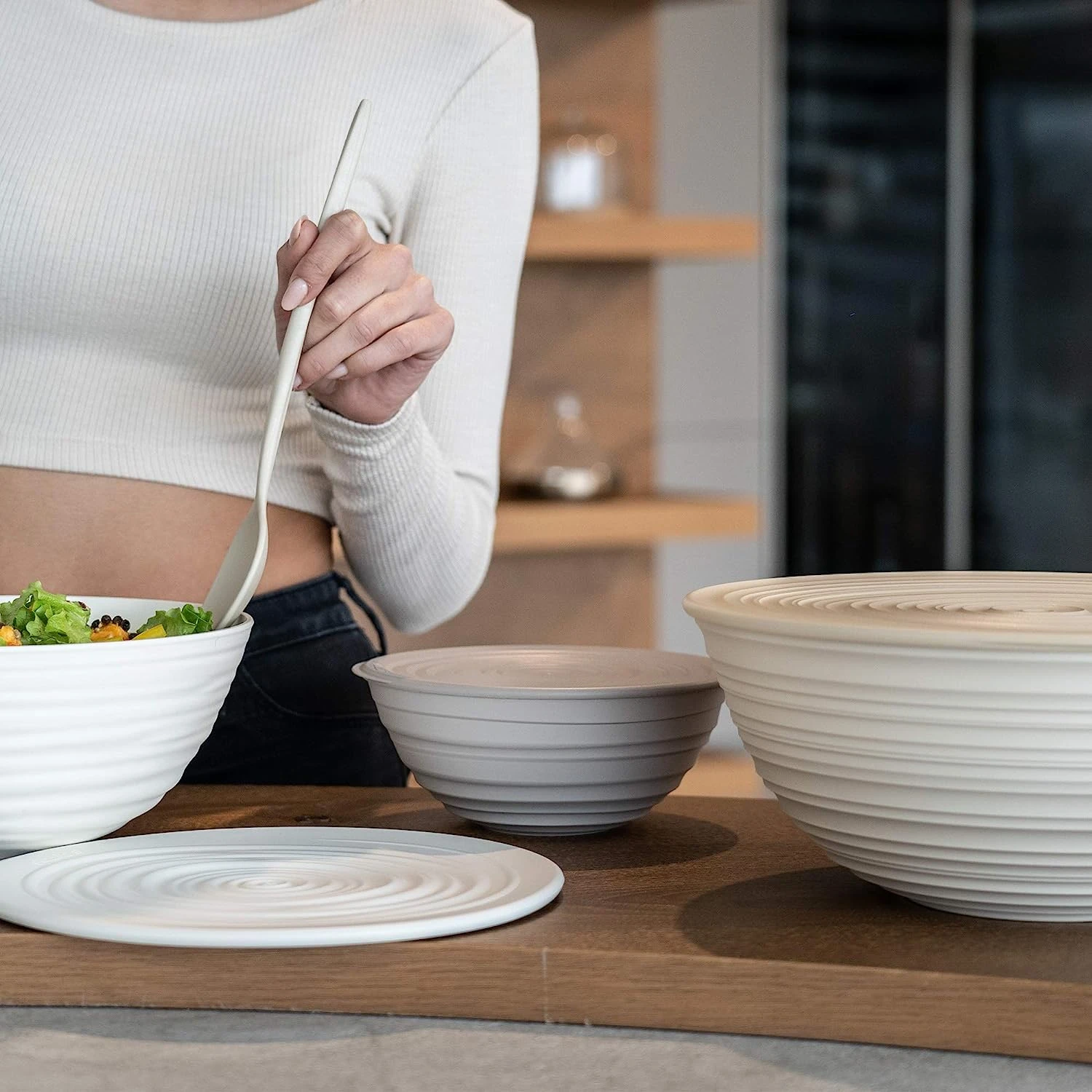 GUZZINI M BOWL WITH LID TIERRA - TAUPE 4 GUZZINI M BOWL WITH LID TIERRA - TAUPE - Image 4