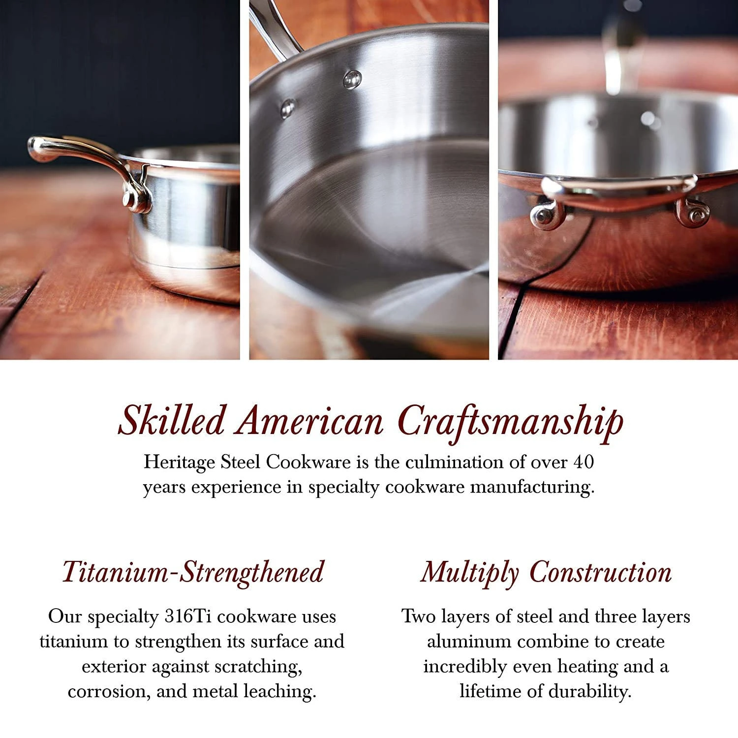 Heritage Steel 2 Quart Saucepan With Lid 4 Heritage Steel 2 Quart Saucepan With Lid - Image 4