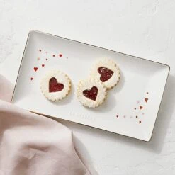 Le Creuset L'Amour Collection: Rectangular Hostess Tray - White W/ Heart Applique -COOKWARE Store 81XENaST3 L. AC SL1500 b166a235 b3b9 4f22 953a 0c2808e7e5e1