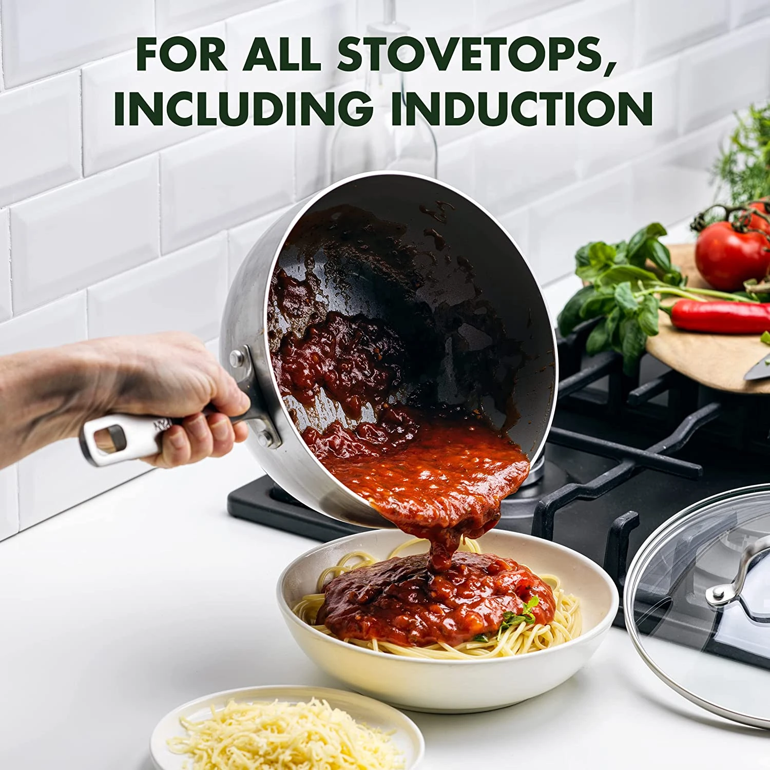 GreenPan Chatham Tri-Ply, 2.5QT Saucepan With Lid, Silver 5 GreenPan Chatham Tri-Ply, 2.5QT Saucepan With Lid, Silver - Image 5