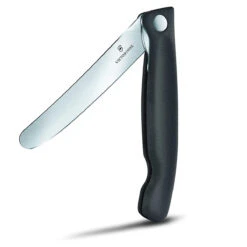 Victorinox Paring - Foldable, Swiss Classic, 4.5" Straight, Round Blade, Foldable, Black