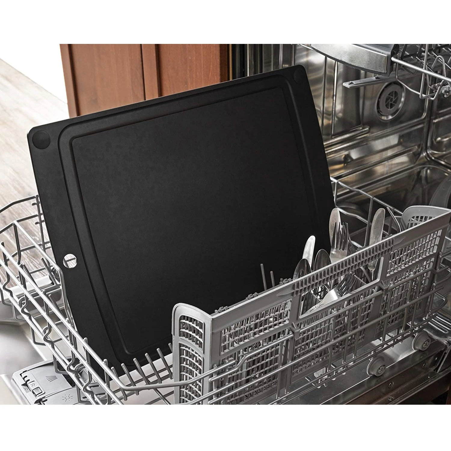 Epicurean All-In-One 19.5" X 14.5" Cutting Board, Slate/Black 6 Epicurean All-In-One 19.5" X 14.5" Cutting Board, Slate/Black - Image 6