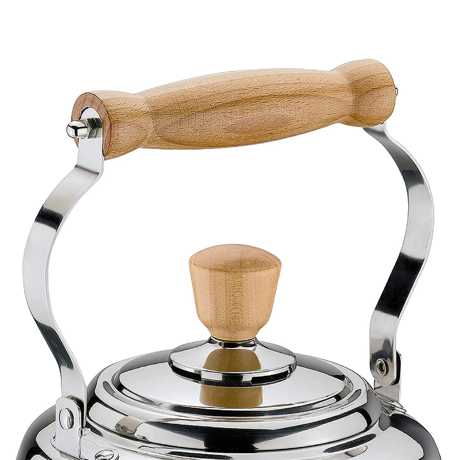 Cilio Tradition 2.6 Quarts Whistling Water Kettle, Silver 2 Cilio Tradition 2.6 Quarts Whistling Water Kettle, Silver - Image 2