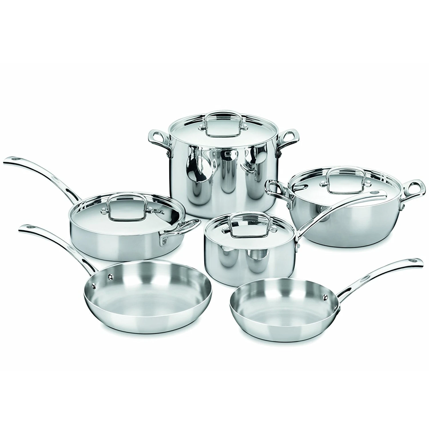 Cuisinart French Classic Tri-Ply Stainless 10-Piece Cookware Set 1 Cuisinart French Classic Tri-Ply Stainless 10-Piece Cookware Set