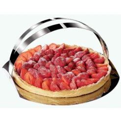 CRISTEL Extras Collection 11" Quick Turn Out Flan Tin, 18-10 Stainless Steel