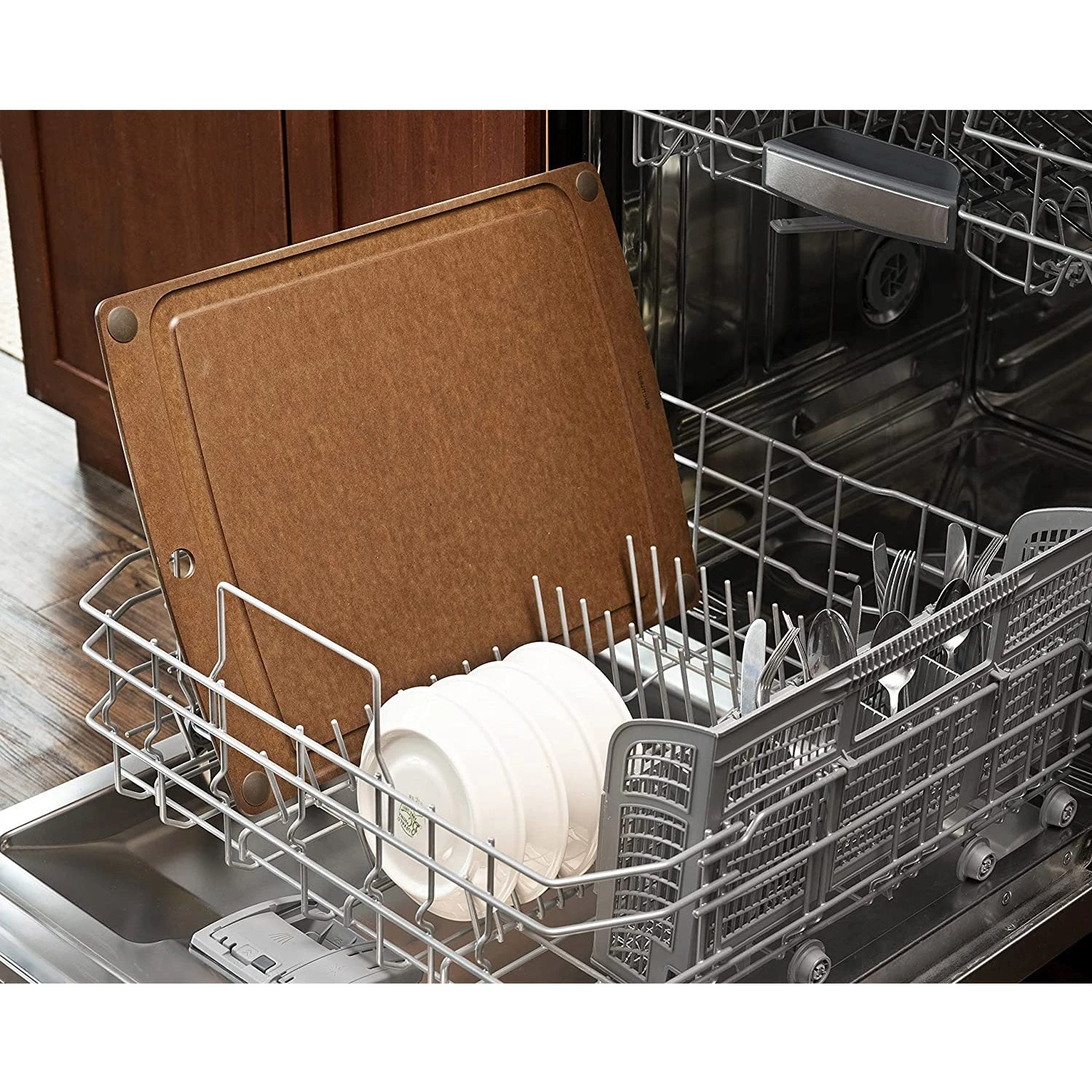 Epicurean All-In-One 19.5-Inch × 14.5-Inch Cutting Board, Nutmeg/Brown 6 Epicurean All-In-One 19.5-Inch × 14.5-Inch Cutting Board, Nutmeg/Brown - Image 6