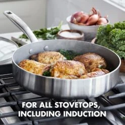 GreenPan Chatham Tri-Ply 12 Piece Cookware Pots And Pans, Silver -COOKWARE Store 91n ROF8UTL. AC SL1500