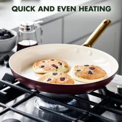 GREEN PAN RESERVE CERAMIC NONSTICK 10-PIECE COOKWARE SET - MERLOT WITH GOLD-TONE HANDLES 16 GREEN PAN RESERVE CERAMIC NONSTICK 10-PIECE COOKWARE SET - MERLOT WITH GOLD-TONE HANDLES -COOKWARE Store 91wKKjKX1IL. AC SL1500