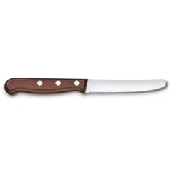 Victorinox Utility, 4.25" Serrated, Round Blade, Wood 5 Victorinox Utility, 4.25" Serrated, Round Blade, Wood -COOKWARE Store CUT 5 0830 11G S2