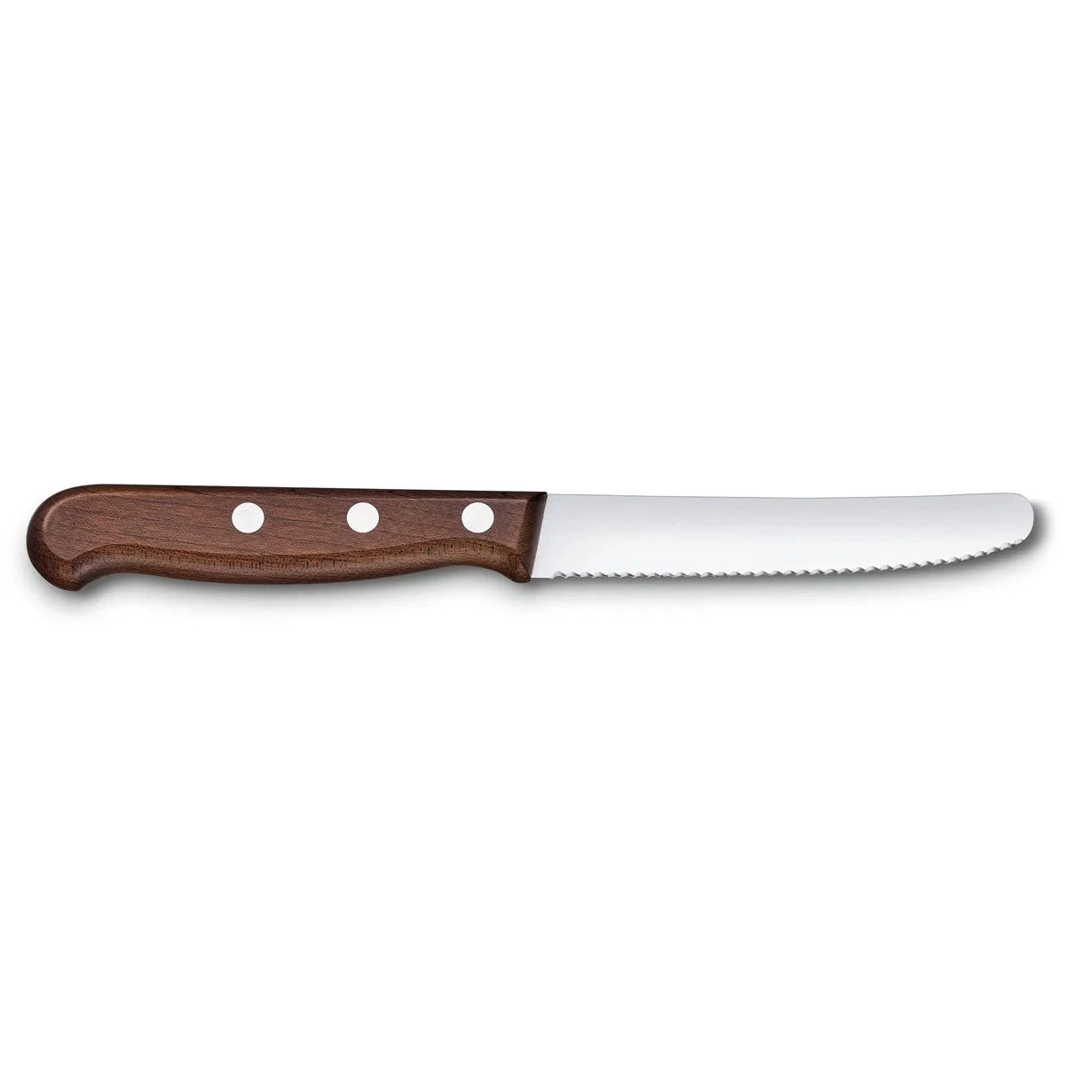 Victorinox Utility, 4.25" Serrated, Round Blade, Wood 3 Victorinox Utility, 4.25" Serrated, Round Blade, Wood - Image 3