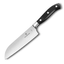 Victorinox Grand Maitre Forged Santoku, 7" Blade, Black