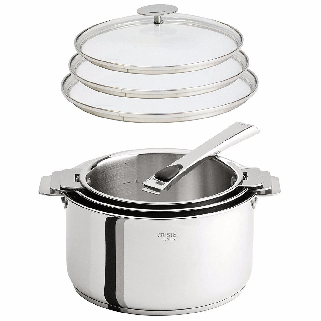 Cristel Casteline Sauce Pan, Set Of 3 2 Cristel Casteline Sauce Pan, Set Of 3 - Image 2