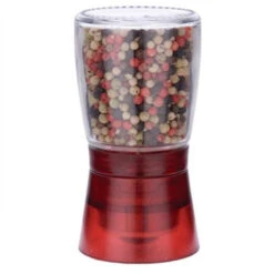 Miu France Glass And Plastic Spice Grinder With Ceramic Gear, Red