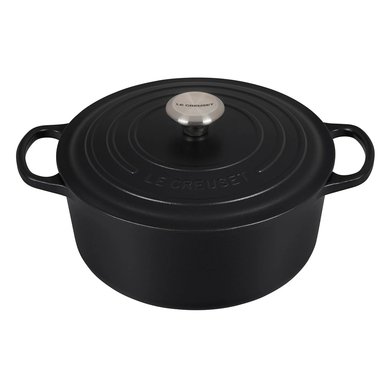 Le Creuset 5.5 Qt. Signature Round Dutch Oven - Licorice 1 Le Creuset 5.5 Qt. Signature Round Dutch Oven - Licorice