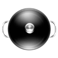 Le Creuset Toughened Nonstick PRO 6-1/3 Qt. Stockpot With Glass Lid -COOKWARE Store RS6450 CASSEROLE ANGLE 26 lpr