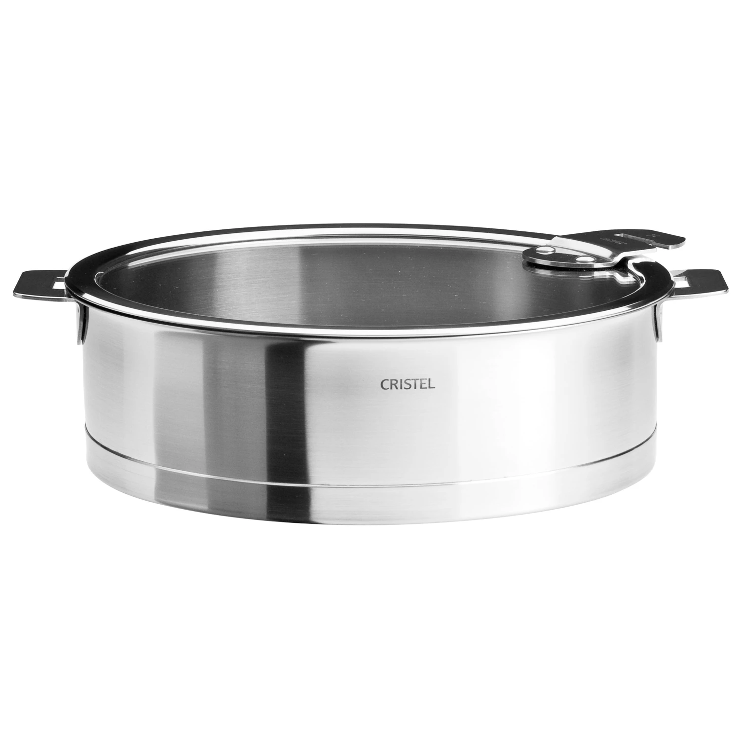 Cristel Strate Detachable Handle 5.5-Quart Saute Pan With Flat Glass Lid 1 Cristel Strate Detachable Handle 5.5-Quart Saute Pan With Flat Glass Lid