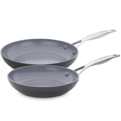 GREEN PAN VALENCIA PRO CERAMIC NONSTICK 8" & 10" FRYPAN SET
