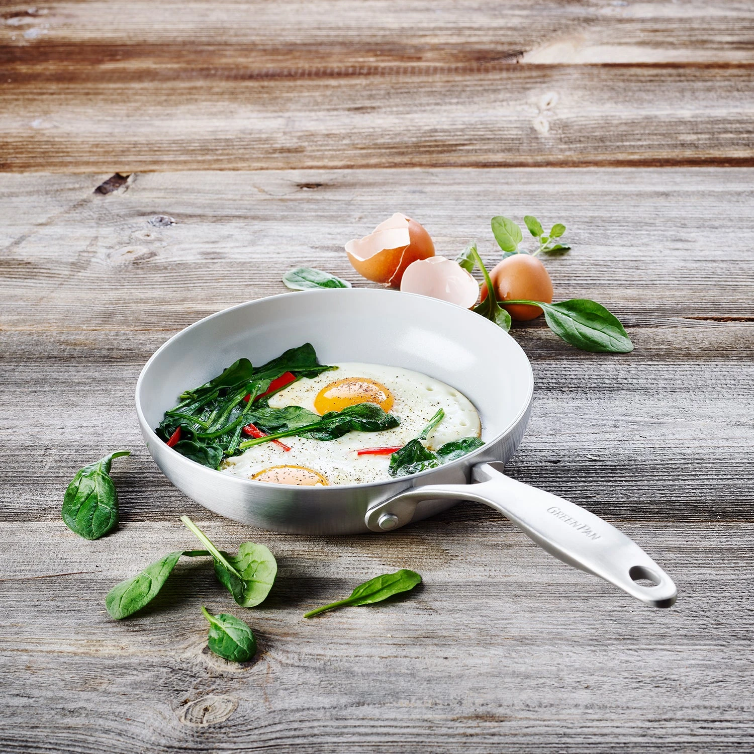 GREEN PAN VENICE PRO CERAMIC NONSTICK 8" AND 10" FRYPAN SET 4 GREEN PAN VENICE PRO CERAMIC NONSTICK 8" AND 10" FRYPAN SET - Image 4