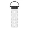 Lifefactory 16oz Glass Water Bottle With Silicone Sleeve And Active Cap, Optic White