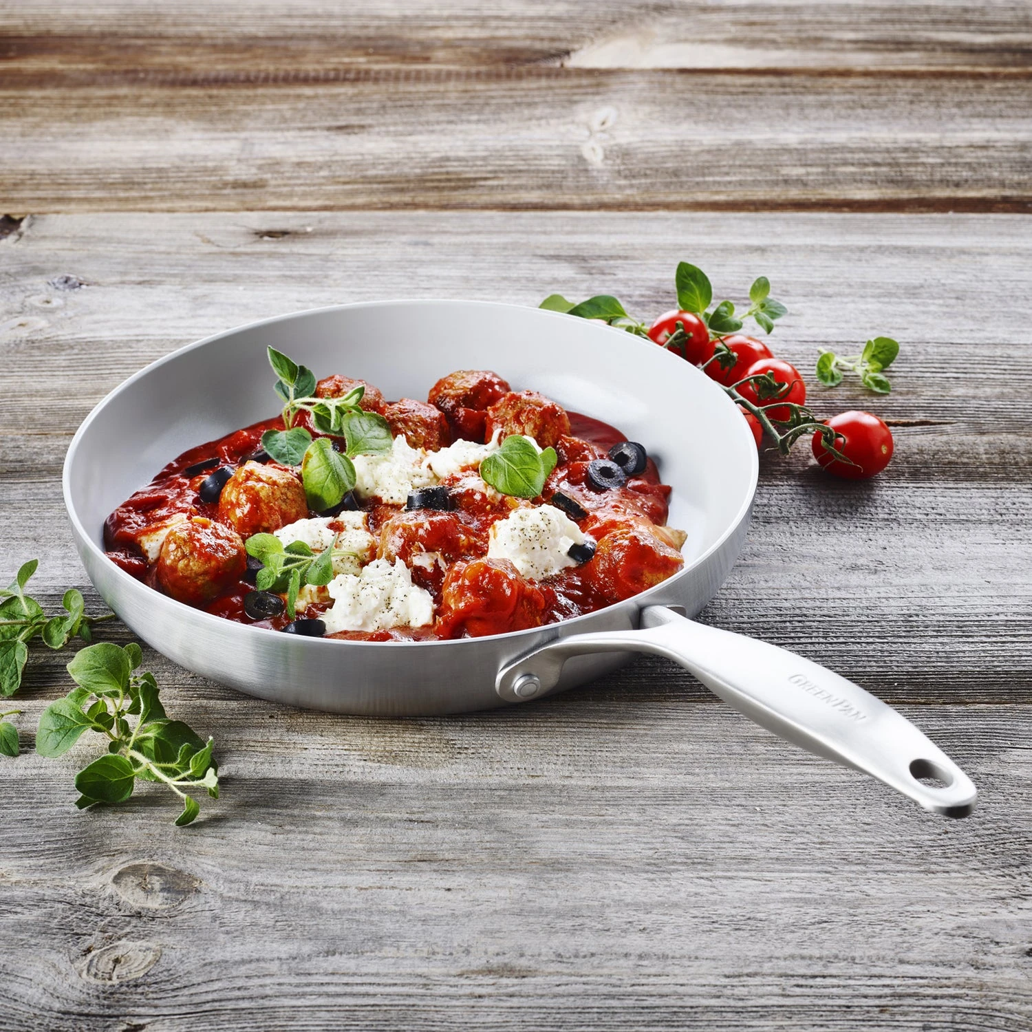 GREEN PAN VENICE PRO CERAMIC NONSTICK 8" AND 10" FRYPAN SET 3 GREEN PAN VENICE PRO CERAMIC NONSTICK 8" AND 10" FRYPAN SET - Image 3