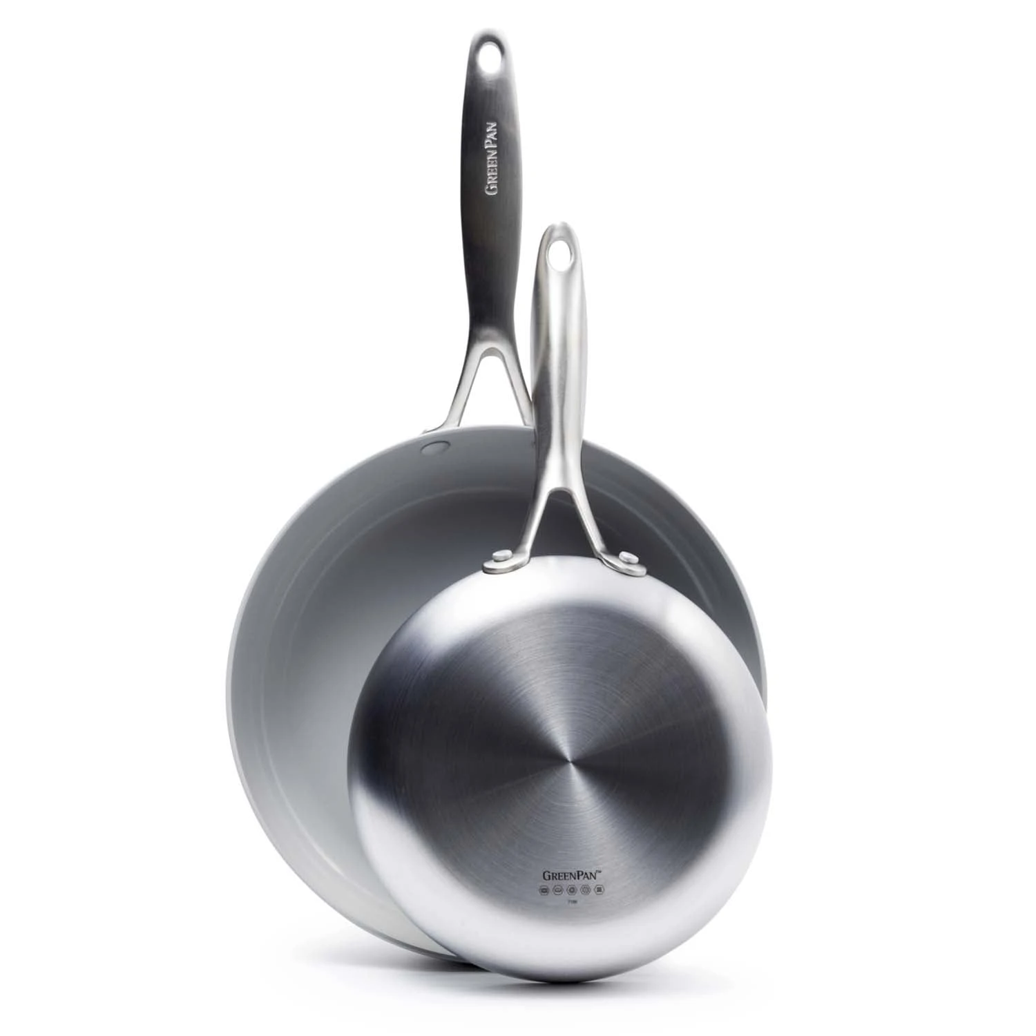 GREEN PAN VENICE PRO CERAMIC NONSTICK 8" AND 10" FRYPAN SET 2 GREEN PAN VENICE PRO CERAMIC NONSTICK 8" AND 10" FRYPAN SET - Image 2