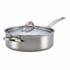 Ruffoni Symphonia Prima 5-Quart Covered Saute With Helper Handle - Stainless Steel