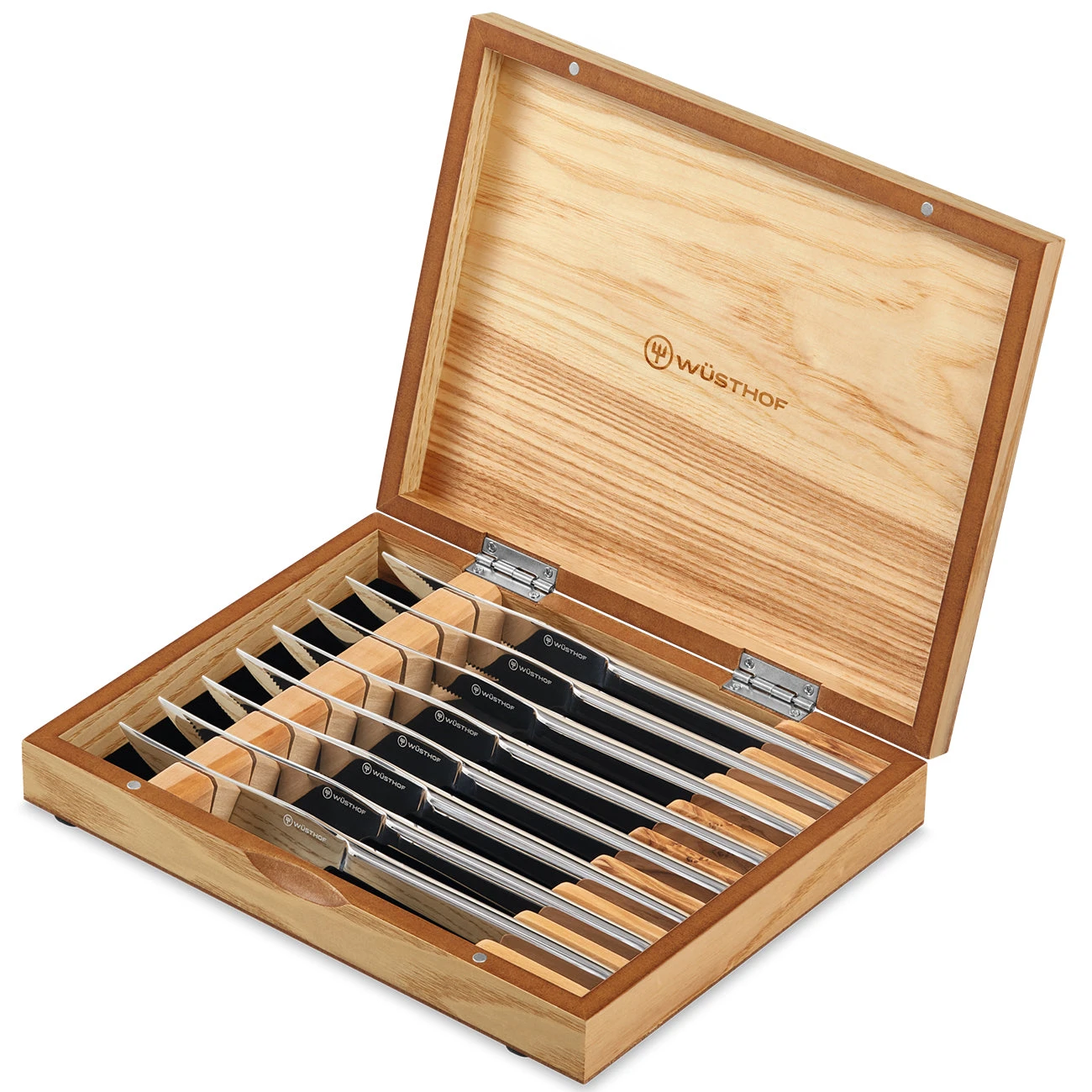 Wusthof 8-Piece Stainless Mignon Steak Knife Set, Olivewood 3 Wusthof 8-Piece Stainless Mignon Steak Knife Set, Olivewood - Image 3