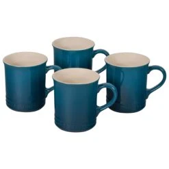 Le Creuset 14 Oz. Set Of 4 Mugs - Deep Teal