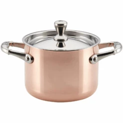 Ruffoni Symphonia Cupra 4-Inch Covered Mini Soup Pot, Stainless Steel, Copper