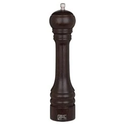 Trudeau 12 Inch Carbon Steel Adjustable Pepper Mill - Chocolate Finish Wood