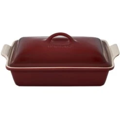 Le Creuset Stoneware Heritage Covered Rectangular Casserole, 4 Qt., Rhone