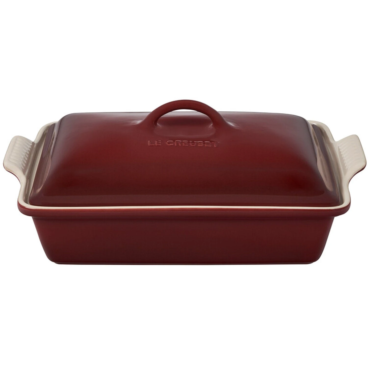 Le Creuset Stoneware Heritage Covered Rectangular Casserole, 4 Qt., Rhone 1 Le Creuset Stoneware Heritage Covered Rectangular Casserole, 4 Qt., Rhone